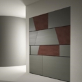 Laurameroni Terre Pivot Door Drzwi pivotowe drewno marmur skóra z kolekcji Terre projektu Bartoli Design