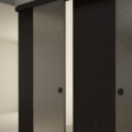 Laurameroni Unlimited Sliding Door Drzwi przesuwne metal-drewno z kolekcji Unlimited projektu Edoardo Colzani