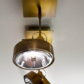 Laurameroni Work Light MA 01 Reflektor ścienny lub sufitowy z patynowanego mosiądzu z kolekcji Elements projektu Mark Anderson
