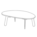 Zięta Chippensteel Table stół wariant Chippensteel Table blat Bog Oak nogi Beige Matt 7006