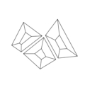 Zięta Crystals Mirrors lustro/rzeźba wariant Crystals Mirrors 3 Set kolor Inox Polished