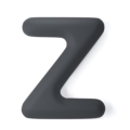 Zięta Fidu Alphabet akcesoria/rzeźba wariant Litera Z kolor Graphite Grey Matt 7021