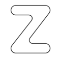Zięta Fidu Alphabet akcesoria/rzeźba wariant Litera Z kolor Graphite Grey Matt 7021