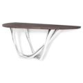 Zięta G-Console konsola wariant G-Console Duo Left blat Bog Oak nogi Inox Polished