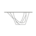 Zięta G-Console konsola wariant G-Console Duo Left blat Bog Oak nogi Inox Polished