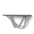 Zięta G-Console konsola wariant G-Console Duo Left blat Concrete No.3 nogi Inox Brushed