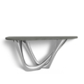Zięta G-Console konsola wariant G-Console Duo Right blat Concrete No.3 nogi Inox Brushed