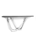 Zięta G-Console konsola wariant G-Console Duo Right blat Concrete No.3 nogi Inox Polished