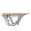 Zięta G-Console konsola wariant G-Console Duo Right blat Light Oak nogi Inox Brushed