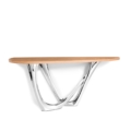 Zięta G-Console konsola wariant G-Console Duo Right blat Light Oak nogi Inox Polished