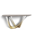 Zięta G-Console konsola wariant G-Console Duo Right blat Stone nogi Heat Flamed Gold
