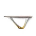 Zięta G-Console konsola wariant G-Console Mono Left blat Stone nogi Heat Flamed Gold