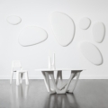 Zięta G-Side Table stolik pomocniczy wariant G-Side Table blat White Matt 9010 nogi White Matt 9010