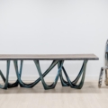 Zięta G-Table stół wariant G-Table blat Granite nogi Heat Cosmic Blue