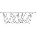 Zięta G-Table stół wariant G-Table blat Granite nogi Heat Cosmic Blue