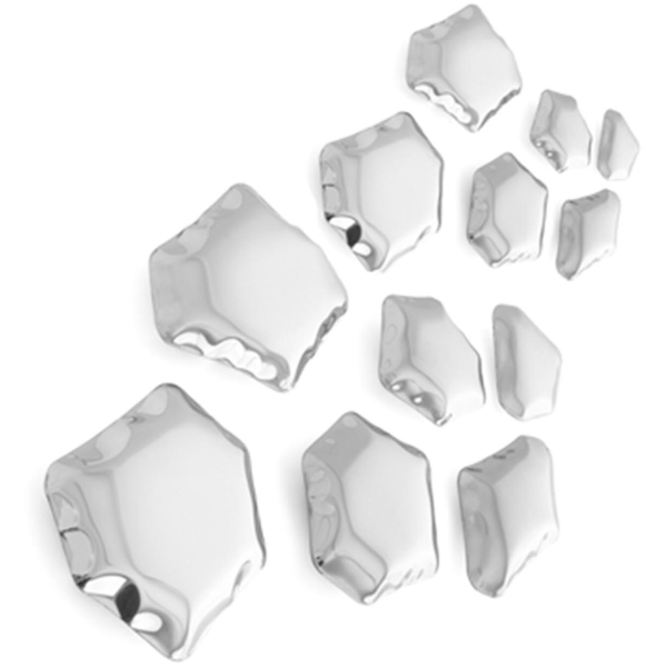 Zięta Kamyki Set rzeźba/dekoracja ścienna wariant Kamyki Set 12 kolor Inox Polished
