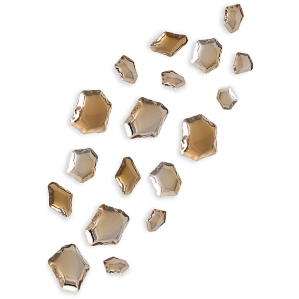 Zięta Kamyki Set rzeźba/dekoracja ścienna wariant Kamyki Set 18 kolor Heat Flamed Gold