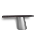 Zięta Parova Console konsola wariant Parova Console Mono blat Bog Oak nogi Inox Brushed