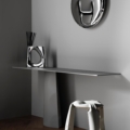 Zięta Parova Console konsola wariant Parova Console Mono blat Bog Oak nogi Inox Brushed