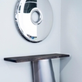 Zięta Parova Console konsola wariant Parova Console Mono blat Bog Oak nogi Inox Brushed