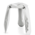 Zięta Plopp stołek wariant Plopp Standard kolor White Matt 9010 Aluminium