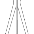 Zięta Snopek wieszak wolnostojący wariant Snopek kolor Inox Polished
