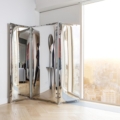Zięta Sonar parawan/ rzeźbiarska ścianka działowa wariant Sonar kolor Inox Polished