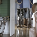 Zięta Sonar parawan/ rzeźbiarska ścianka działowa wariant Sonar kolor Inox Polished