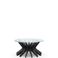 Zięta Steel In Rotation Coffee Table szezlong wariant Sir Coffee Table 1 blat Glass nogi Graphite Grey Matt 7021