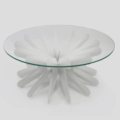 Zięta Steel In Rotation Coffee Table szezlong wariant Sir Coffee Table 1 blat Glass nogi Heat Flamed Gold