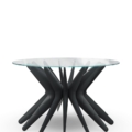 Zięta Steel In Rotation Coffee Table szezlong wariant Sir Coffee Table 3 blat Glass nogi Graphite Grey Matt 7021