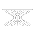 Zięta Steel In Rotation Coffee Table szezlong wariant Sir Coffee Table 3 blat Glass nogi Graphite Grey Matt 7021