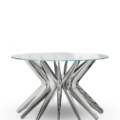 Zięta Steel In Rotation Coffee Table szezlong wariant Sir Coffee Table 3 blat Glass nogi Inox Polished