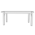 Zięta Stół Lagom stół wariant Lagom Table blat Dark Oak nogi Inox Brushed