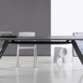 Zięta Stół Nogi stół wariant Nogi Table blat Smoked Oak nogi Black Glossy 9005