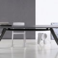 Zięta Stół Nogi stół wariant Nogi Table blat Smoked Oak nogi Black Glossy 9005