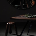 Zięta Stół Nogi stół wariant Nogi Table blat Smoked Oak nogi Black Glossy 9005