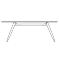 Zięta Stół Nogi stół wariant Nogi Table blat Smoked Oak nogi Black Glossy 9005