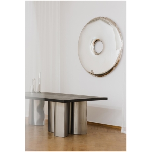 Zięta Stół Parova stół wariant Parova Table blat Dark Oak nogi Inox Brushed