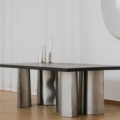 Zięta Stół Parova stół wariant Parova Table blat Dark Oak nogi Inox Brushed