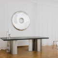 Zięta Stół Parova stół wariant Parova Table blat Dark Oak nogi Inox Brushed