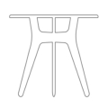 Zięta Stolik kawowy Ultraleggera stolik kawowy wariant Ultraleggera Coffee Table kolor Anodic Black Aluminium