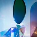Zięta Tafla O lustro/rzeźba wariant Tafla O2 kolor Gradient Emerald/Sapphire