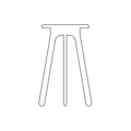 Zięta Ultraleggera Stool stołek wariant Ultraleggera Kitchen Stool kolor Anodic Black Aluminium