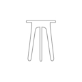 Zięta Ultraleggera Stool stołek wariant Ultraleggera Standard Stool kolor Anodic Black Aluminium