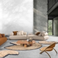 sofa Hessentia Cholet 549 zaprojektowana przez Claudio Cappellini, materiały: Tkanina, skóra