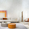 sofa Hessentia Gio 283 zaprojektowana przez Luca Erba, materiały: Tkanina, skóra