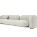 sofa Hessentia Gio 283 zaprojektowana przez Luca Erba, materiały: Tkanina, skóra