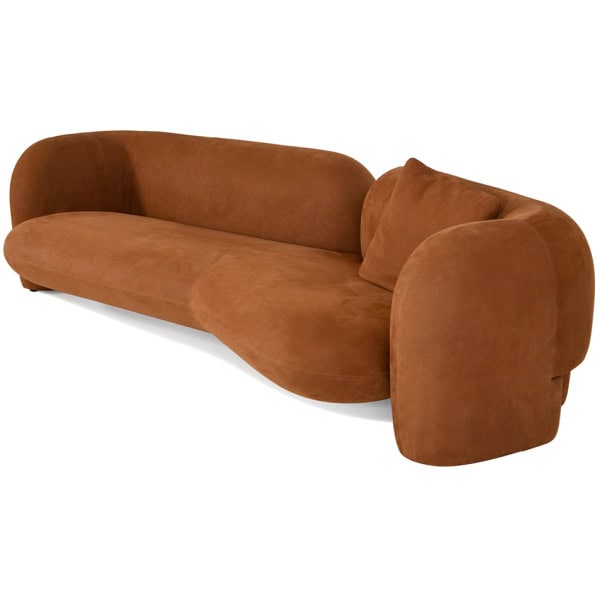 sofa Hessentia Gio 284 zaprojektowana przez Luca Erba, materiały: Tkanina, skóra