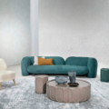 sofa Hessentia Gio 284 zaprojektowana przez Luca Erba, materiały: Tkanina, skóra